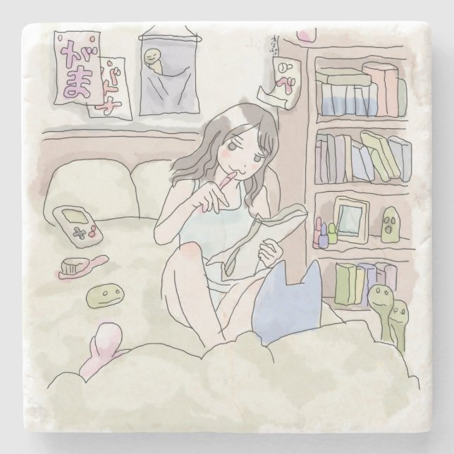 Nijigo Stone Coaster (Front)