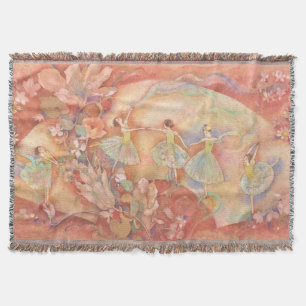 Nijino-Odori: A Rainbow Dance Throw Blanket