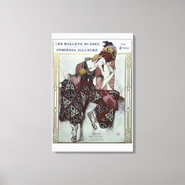 Nijinsky dans La Peri — Ballets Russes Canvas Print (Front)