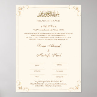 Nikah Certificate  Poster