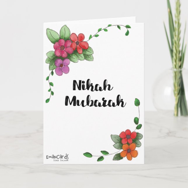 Nikah Mubarak Simple Card (Front)