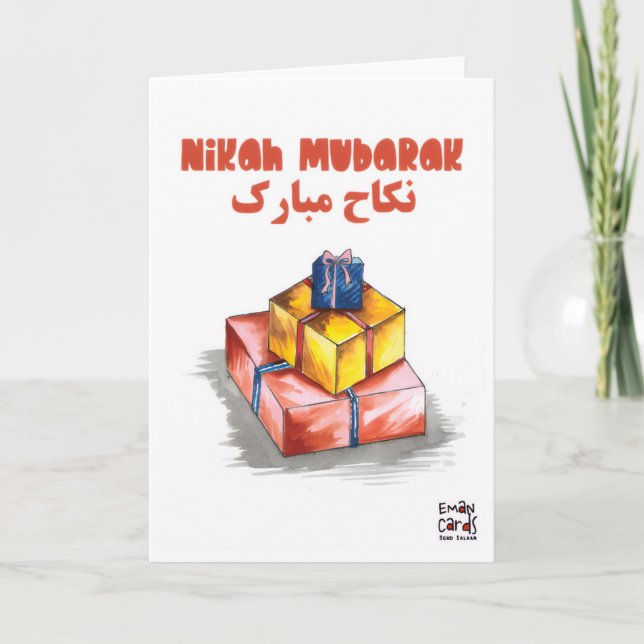 Nikah Mubarak with Sweets Card (Front)