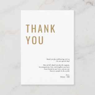 Niki Simple Minimalist Thank you Enclosure Card