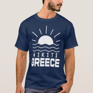 Nikiti Greece Sunshine, Sea Men's Navy Blue T-Shirt