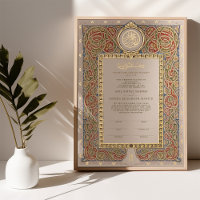 Nikkah Certificate Islamic Marriage Muslim