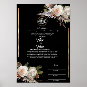 Nikkah certificate  poster