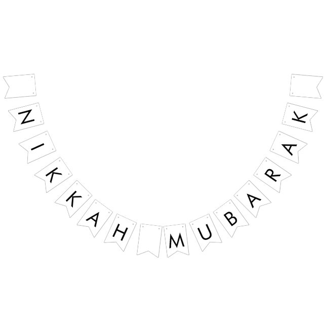 Nikkah Mubarak Pennant Bunting Banner (All)