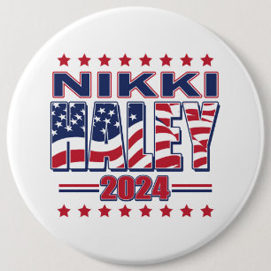 Nikki Haley 2024 6 Inch Round Button