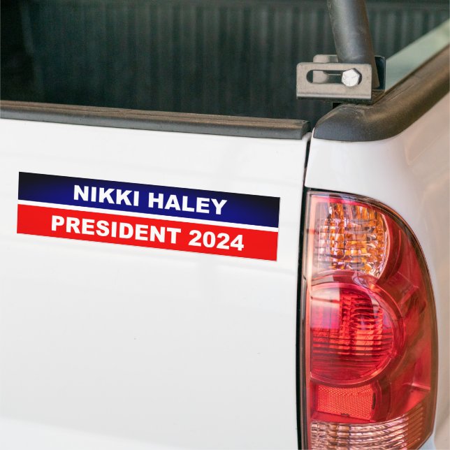 Nikki Haley 2024 Bumper Sticker (On Truck)