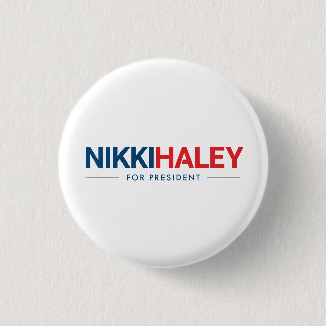 Nikki Haley for President 2024 1 Inch Round Button (Front)