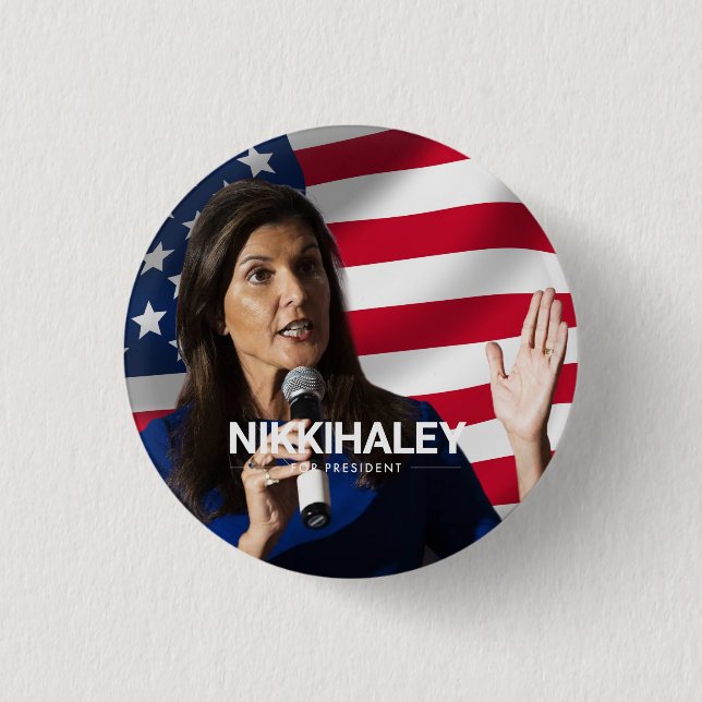 Nikki Haley for President 2024 1 Inch Round Button (Front)