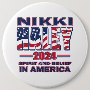 Nikki Haley - For President  6 Inch Round Button