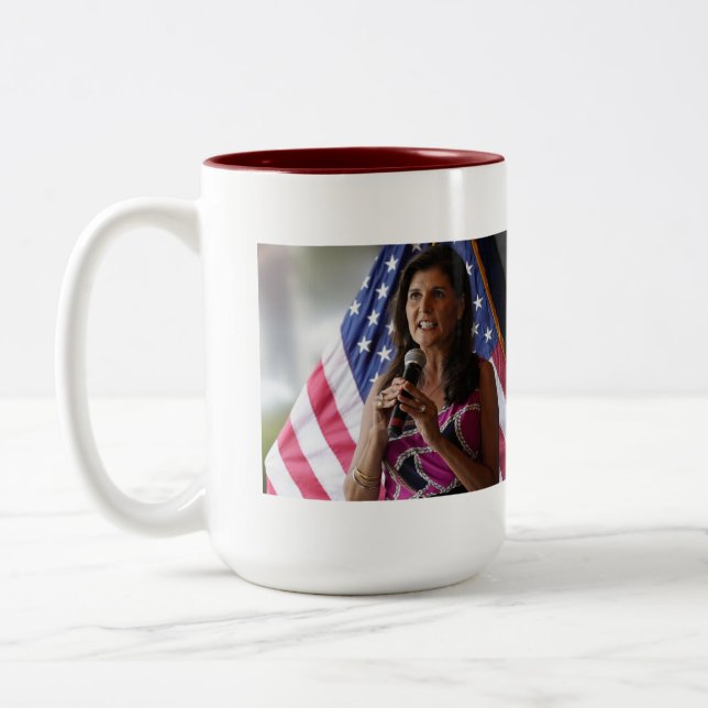 Nikki Haley For President Two-Tone Coffee Mug (Left)