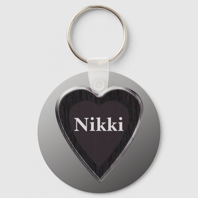 Nikki Heart Keychain by 369MyName (Front)