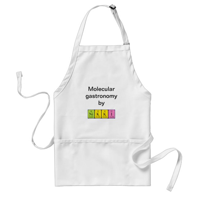 Nikki periodic table name apron (Front)