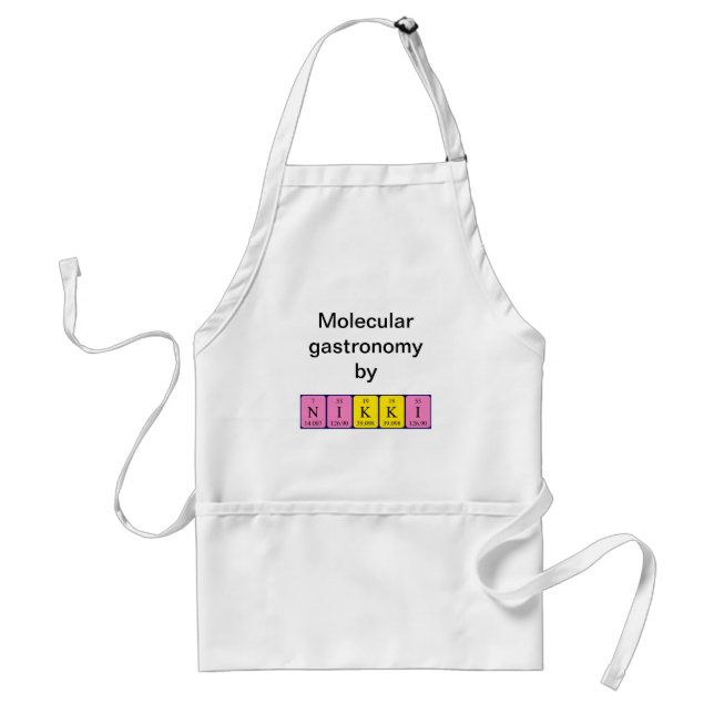 Nikki periodic table name apron (Front)