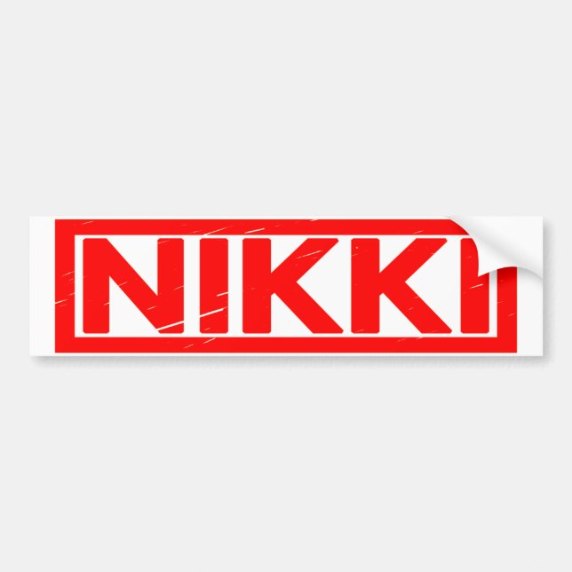 Nikki Stamp Bumper Sticker (Front)