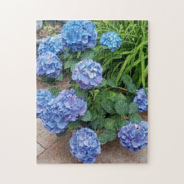 Nikko Blue Hydrangea Flower Photo  Jigsaw Puzzle (Vertical)