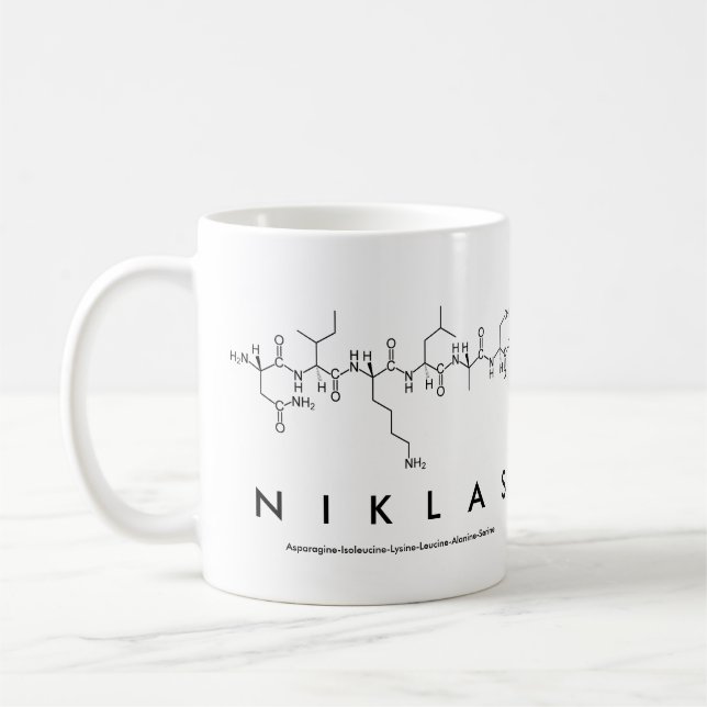 Niklas peptide name mug (Left)