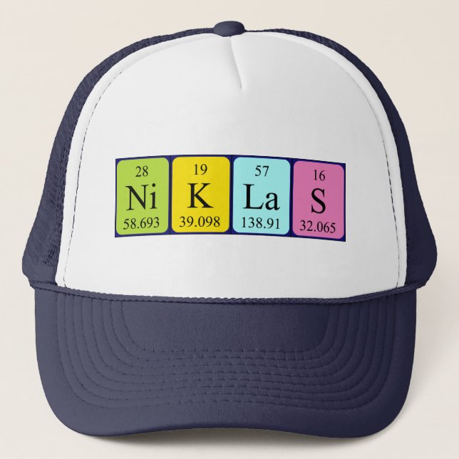 Niklas periodic table name hat (Front)