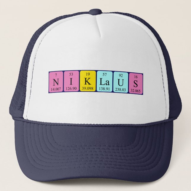 Niklaus periodic table name hat (Front)