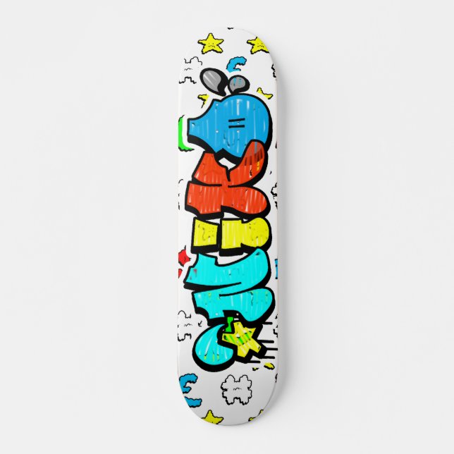 Niko Graffiti Custom Personalized Skateboard (Front)