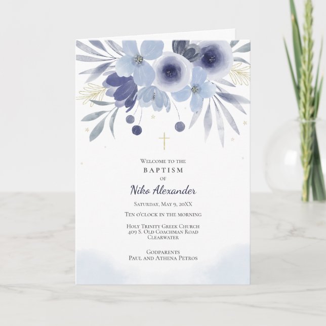 Niko Greek Orthodox Church Baptism Program (Front)