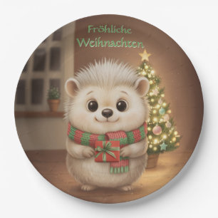 Niko mit grünem Weihnachtsgruß Paper Plate