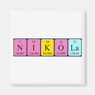 Nikola periodic table name magnet