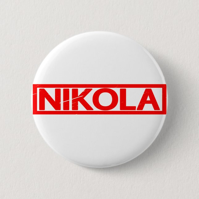 Nikola Stamp 2 Inch Round Button (Front)