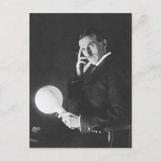 Nikola Tesla, 1898. Postcard