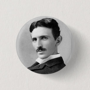 Nikola Tesla 1 Inch Round Button