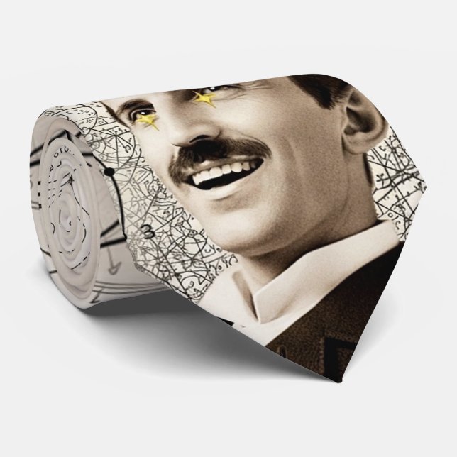 Nikola Tesla - 369 Key for the Universe Tie (Rolled)
