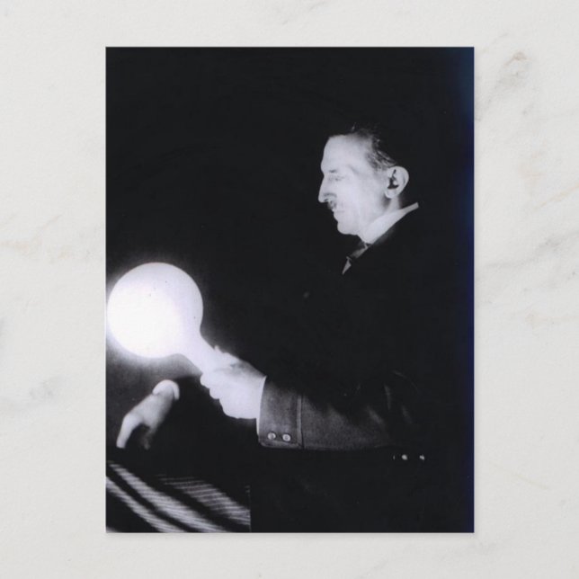Nikola Tesla circa 1898. Postcard (Front)