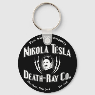 Nikola Tesla Death-Ray Co. Keychain