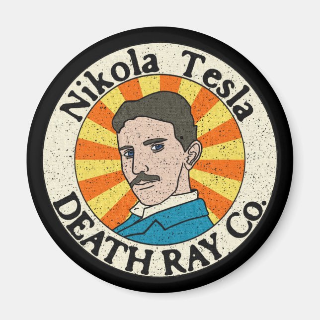 Nikola Tesla Death Ray Co. Magnets (Devant)