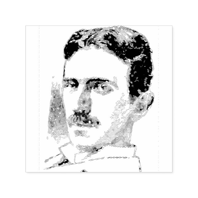 Nikola Tesla Drawing  Self-inking Stamp (Design)