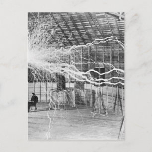 Nikola Tesla Electricity Postcard