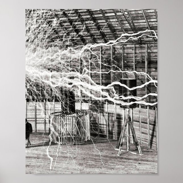 Nikola Tesla Electricity Poster (Front)