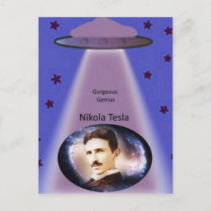 Nikola Tesla Genius Postcard