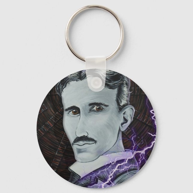 Nikola Tesla Keychain (Front)