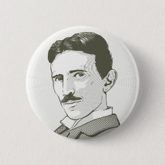 Nikola Tesla Portrait 2 Inch Round Button