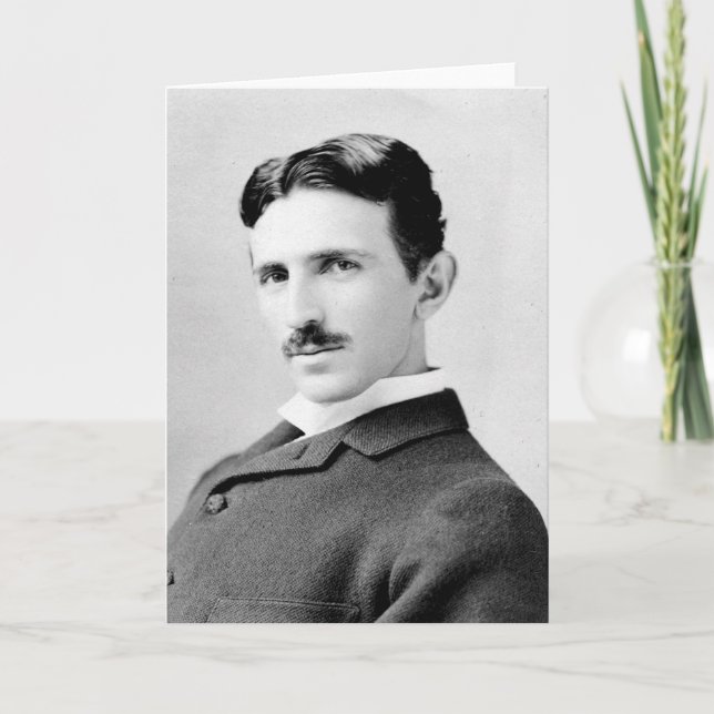 Nikola Tesla Portrait Card (Front)
