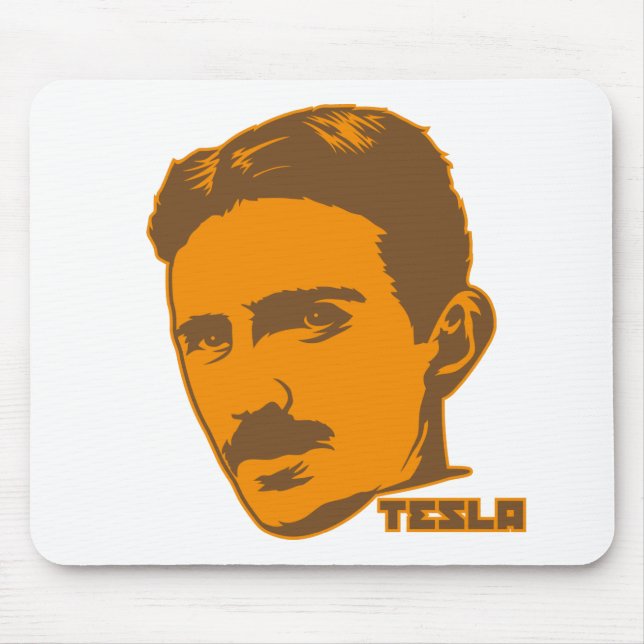 Nikola Tesla Portrait Mousepad (Front)