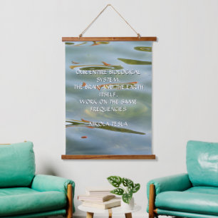 NIKOLA TESLA QUOTE - SAME FREQUENCIES - HANGING TAPESTRY