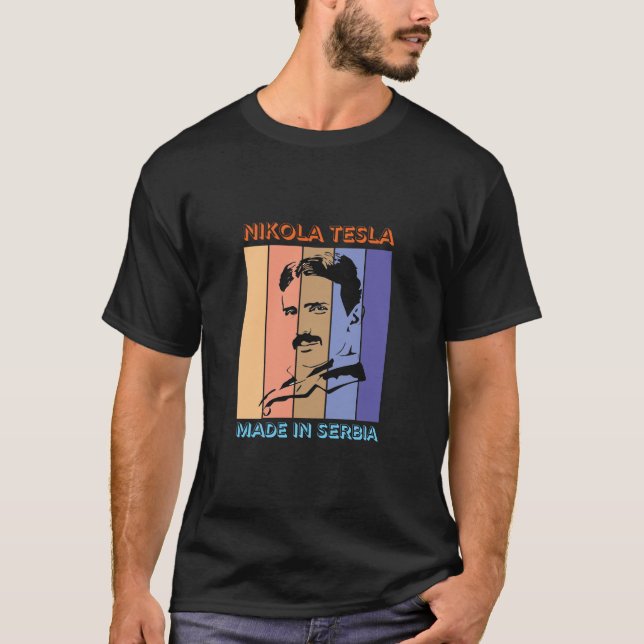 Nikola Tesla Retro Style #2 T-Shirt (Front)