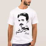 Nikola Tesla Rules! Silhouette T-Shirt<br><div class="desc">Nikola Tesla Rules.  The FORGOTTEN Inventor and master of Electricity. This man invented some of the best technologies used today.  Even some that  have been forgotten.</div>