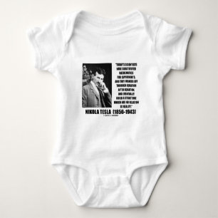 Nikola Tesla Scientists Equation No Relation Quote Baby Bodysuit