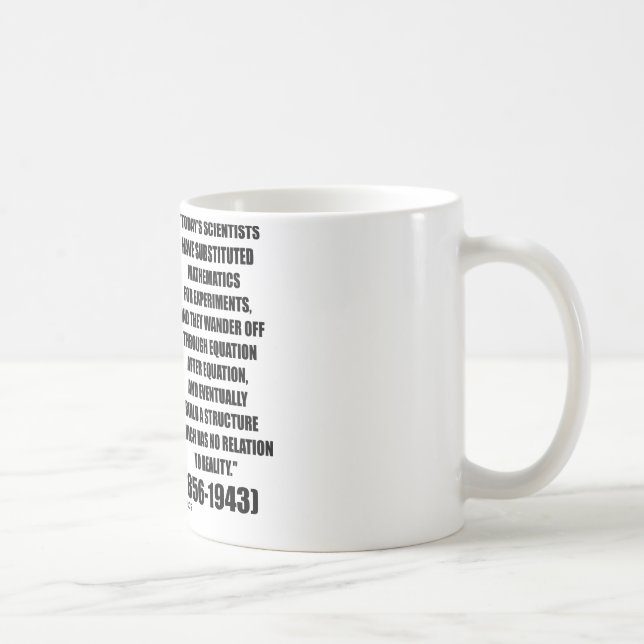 Nikola Tesla Scientists Equation No Relation Quote Coffee Mug (Right)