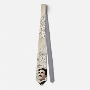 Nikola Tesla - Smiling - 369 Key for the Universe Tie